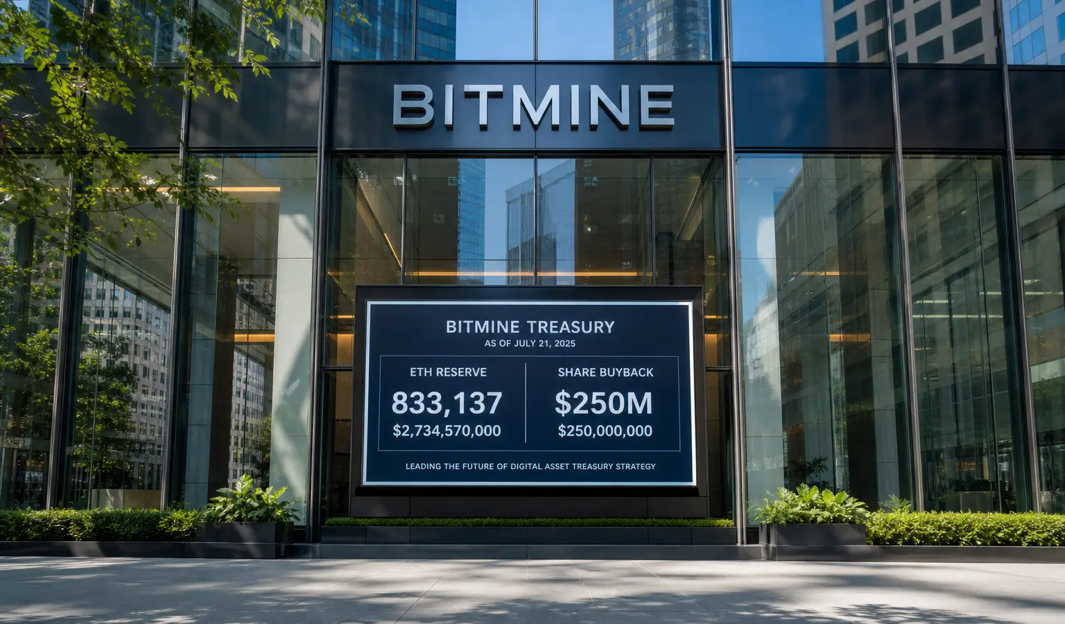 Bitmine vertraagt Ethereum-aankopen voor $86 miljoen buyback