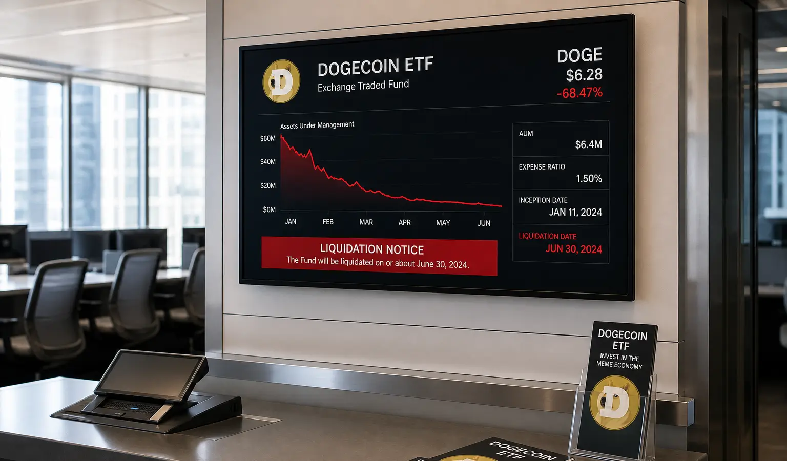 Dogecoin ETF van Bitwise sluit na zwakke vraag