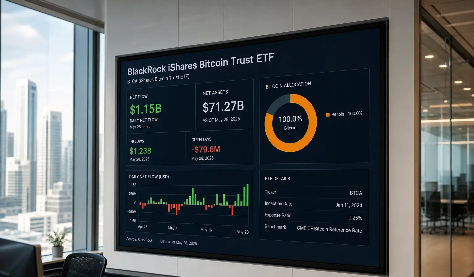 BlackRock trekt Bitcoin-ETF weer omhoog na zware verliezen