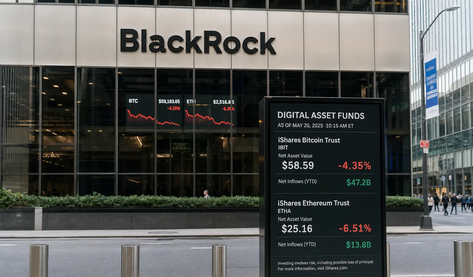 BlackRock's Crypto Assets Drop 39% Despite Inflows
