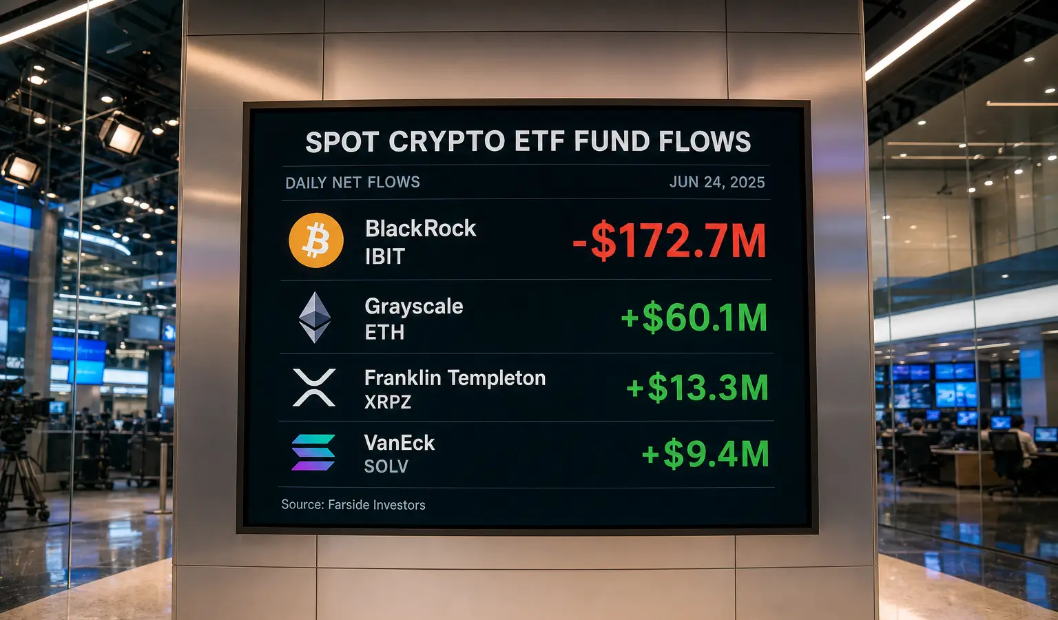 BlackRock IBIT trekt grootste deel van bitcoin-ETF-uitstroom