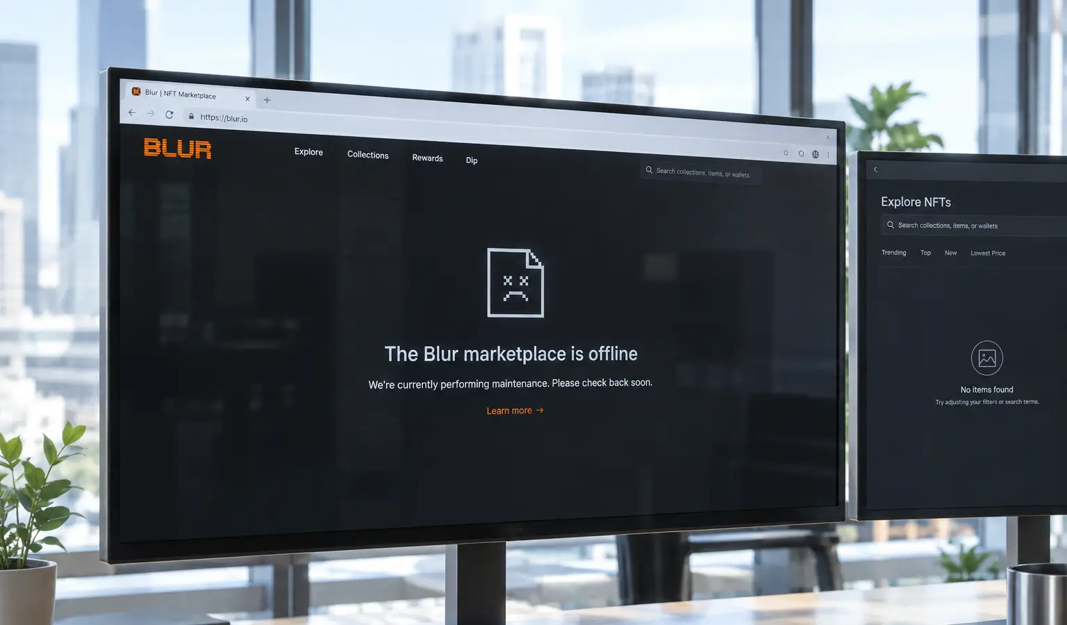 Blur stopt website na instorting van NFT-handel