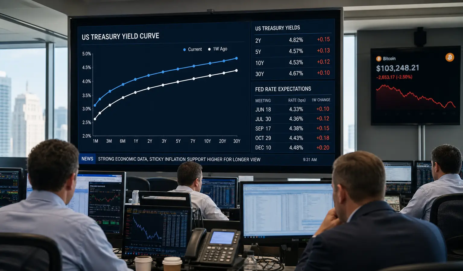 Bond Market Prices In Fed Hike, Bitcoin Under Pressure