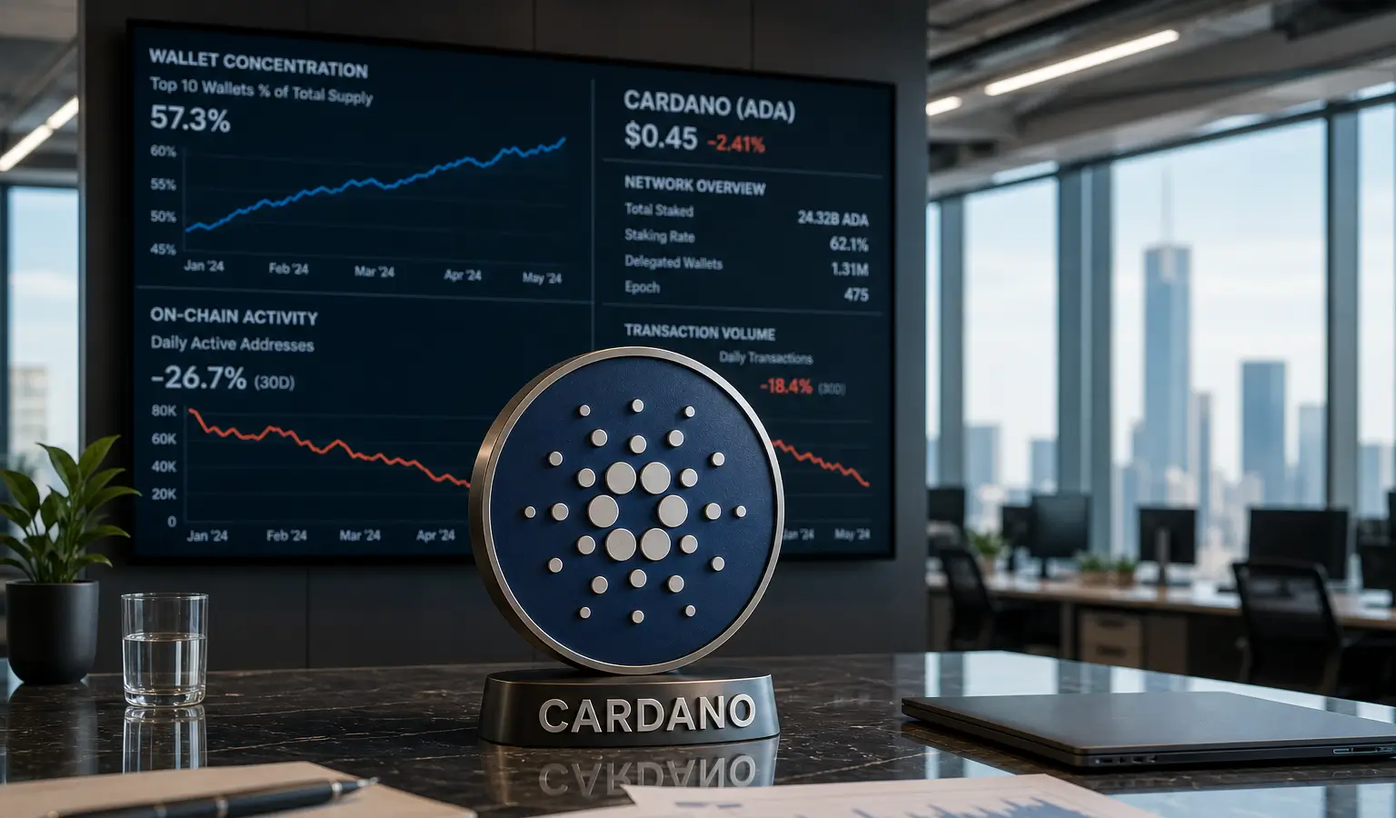 Las ballenas de Cardano acumulan ADA mientras la actividad de la red se enfría
