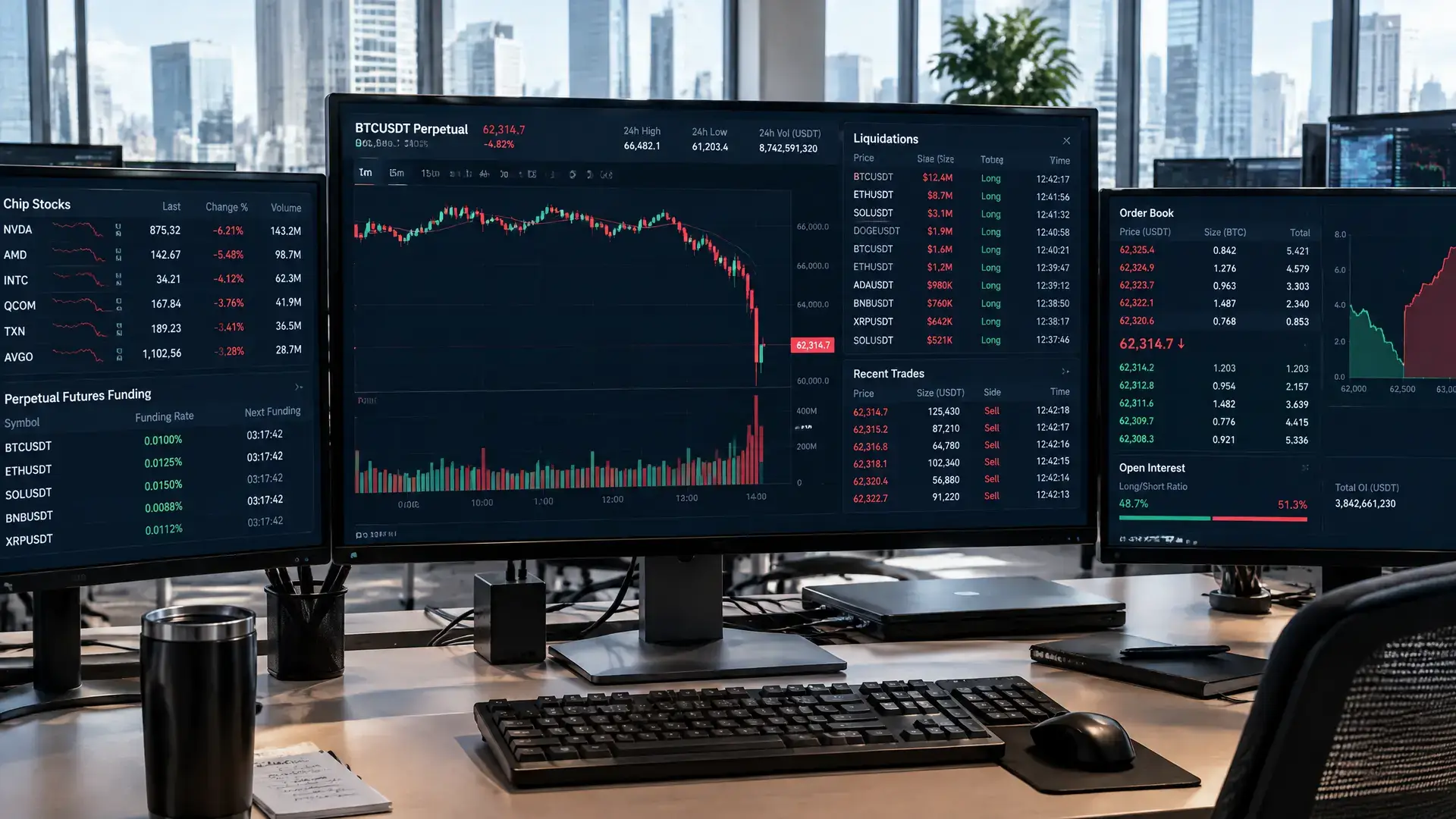 Chip-stock futures verliezen $52 miljoen in 10 minuten