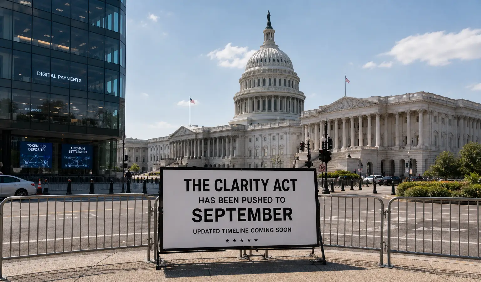 Clarity Act Moves to September as Banks Keep Building