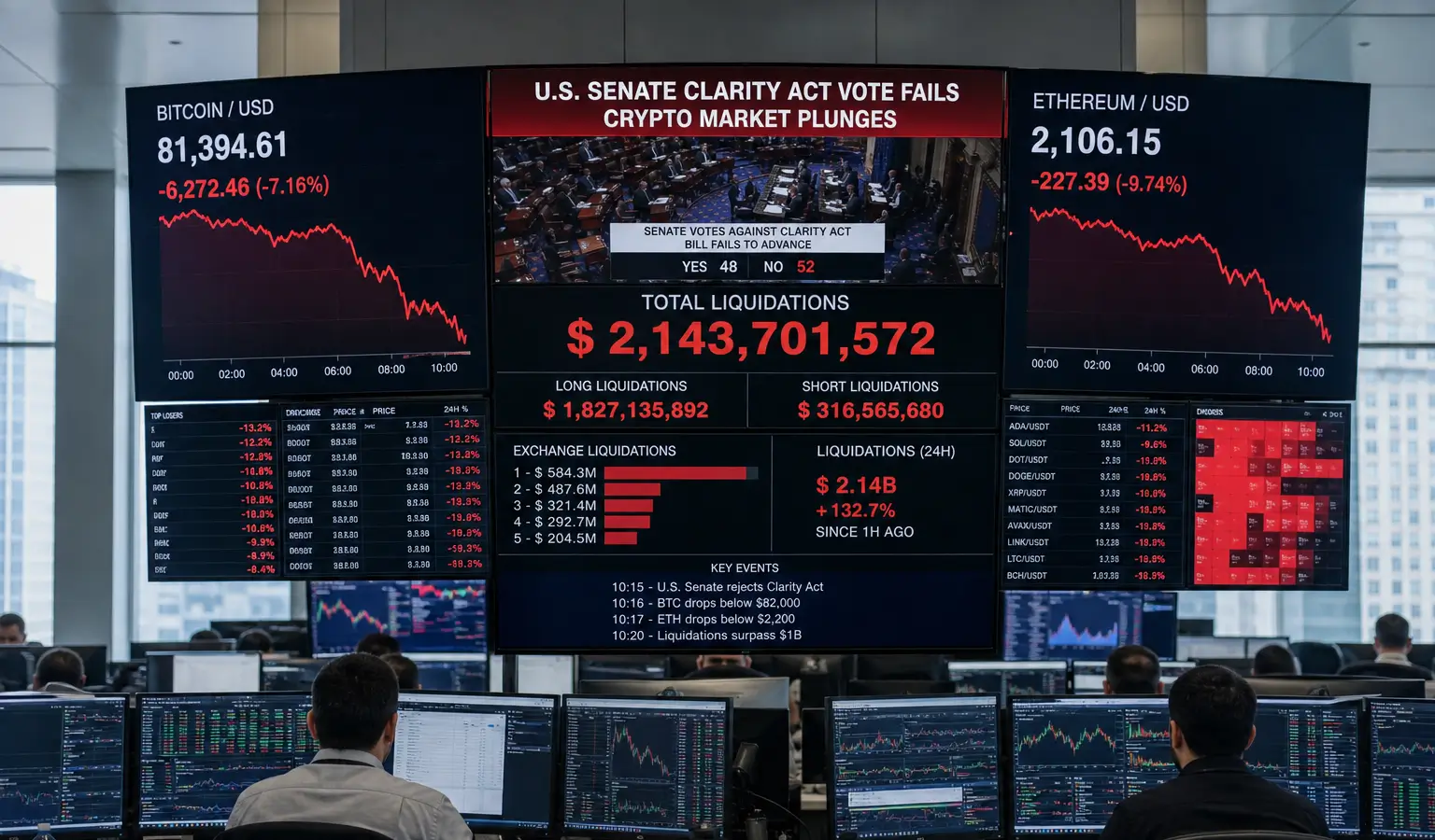 Clarity Act-mislukking jaagt $571 miljoen aan longs weg