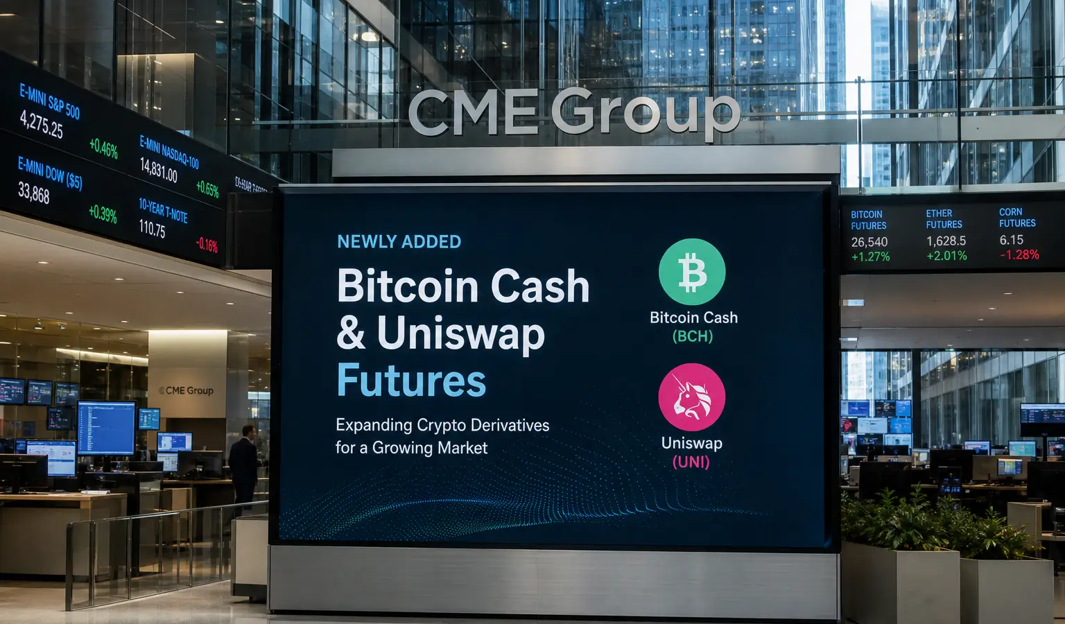 CME voegt Bitcoin Cash en Uniswap futures toe