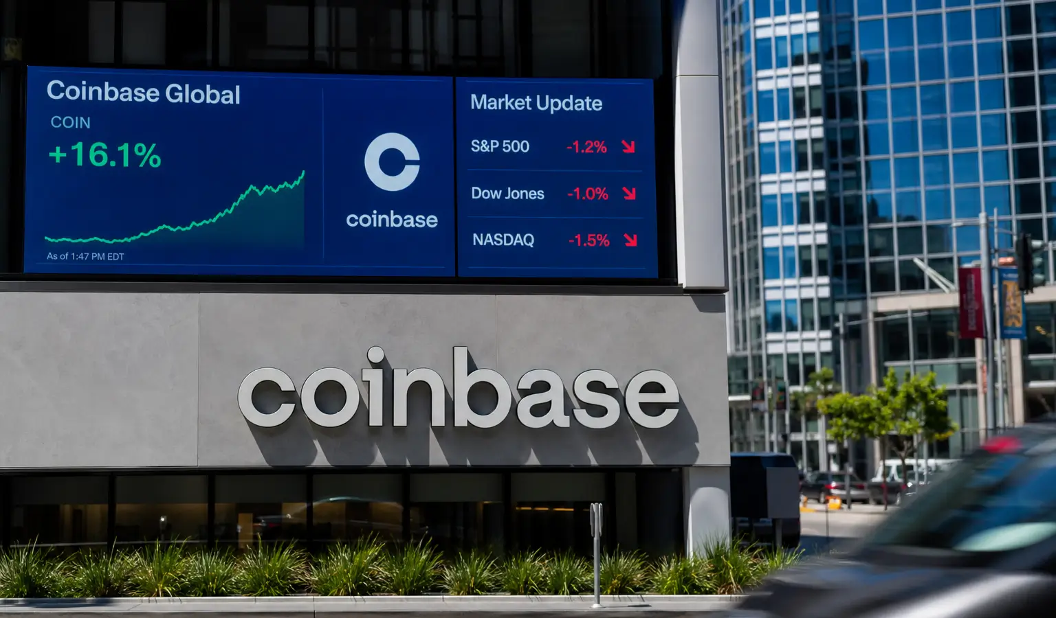 Coinbase Rises Despite Morgan Stanley Warning