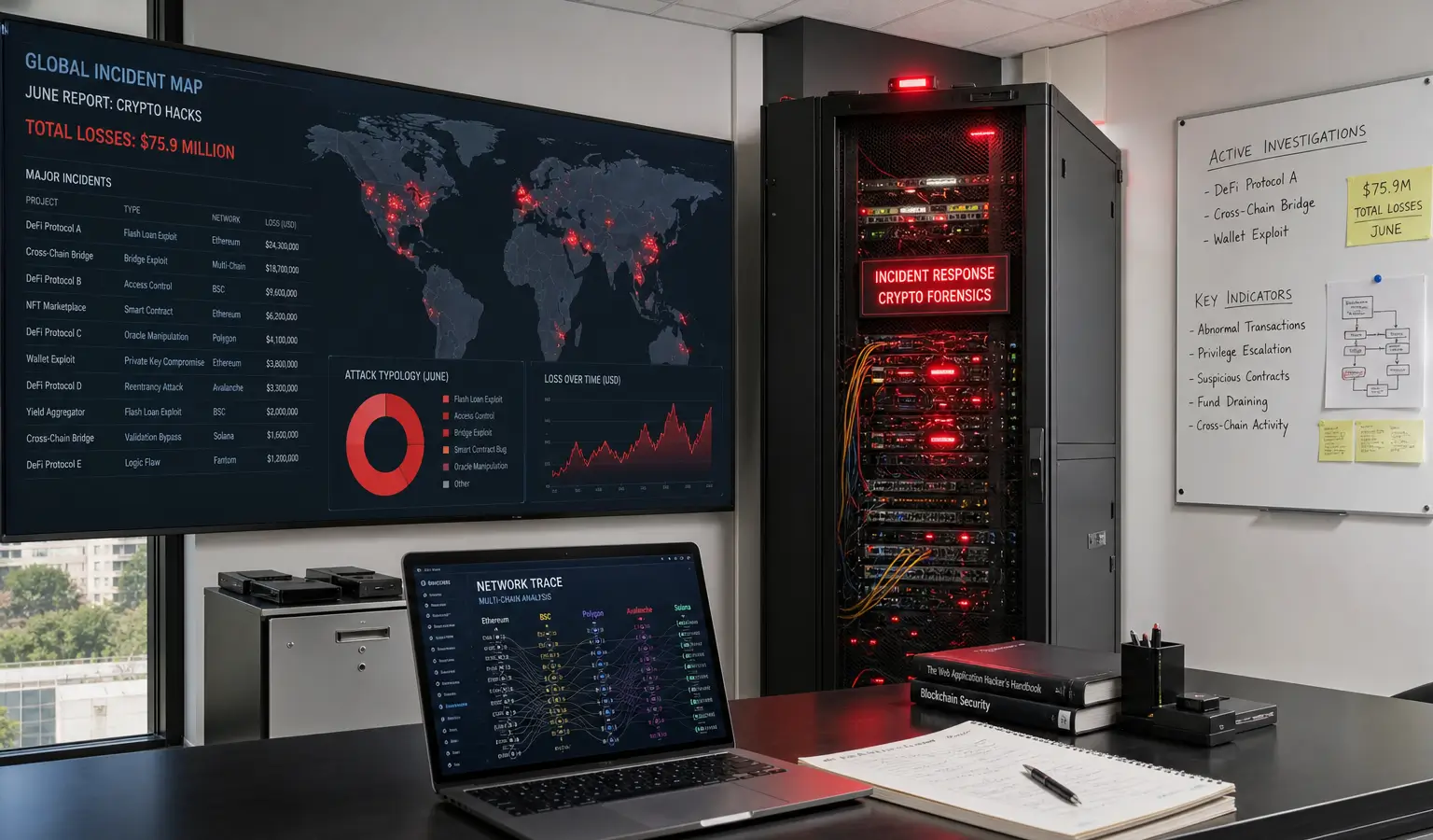 Crypto Platforms Lose $75.9 Million in 40 Hacks in June