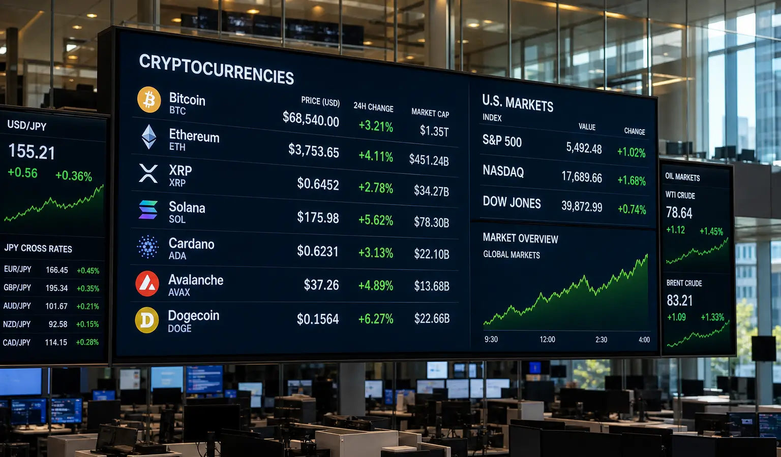 Crypto Rises With Stocks After Yen Intervention