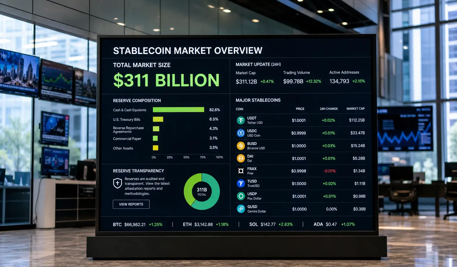 CZ ammette l’errore: il mercato delle stablecoin supera i 311 miliardi di dollari