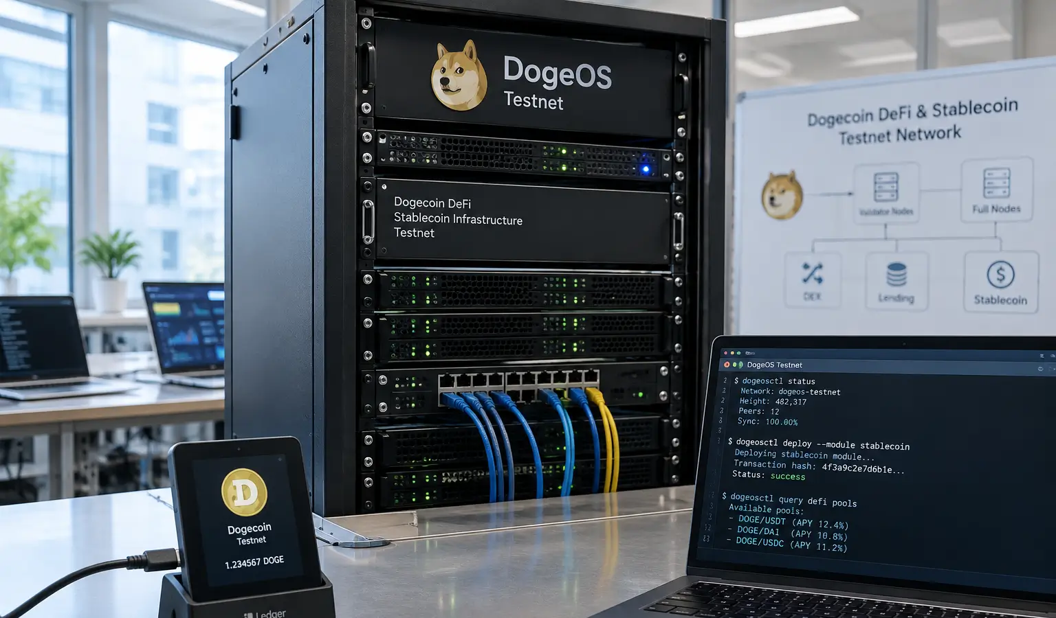 DogeOS opent testnet voor Dogecoin-DeFi en stablecoins