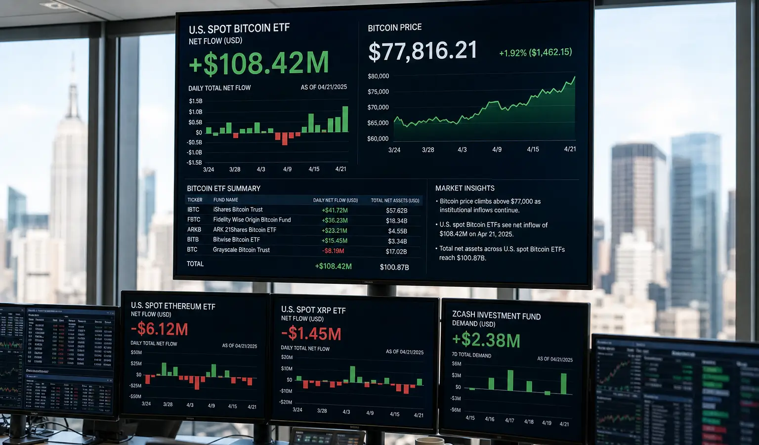 Ether- und XRP-Fonds verzeichnen Abflüsse, während Bitcoin-ETFs Zuflüsse verzeichnen