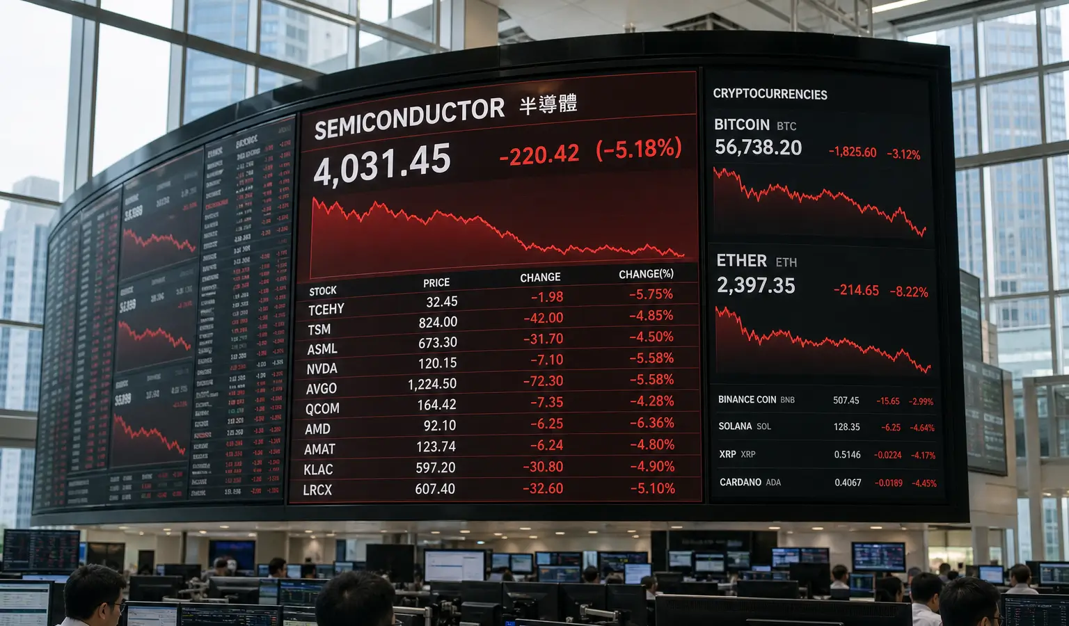 Ether Falls Harder Than Bitcoin After Asia Chip Sell-Off