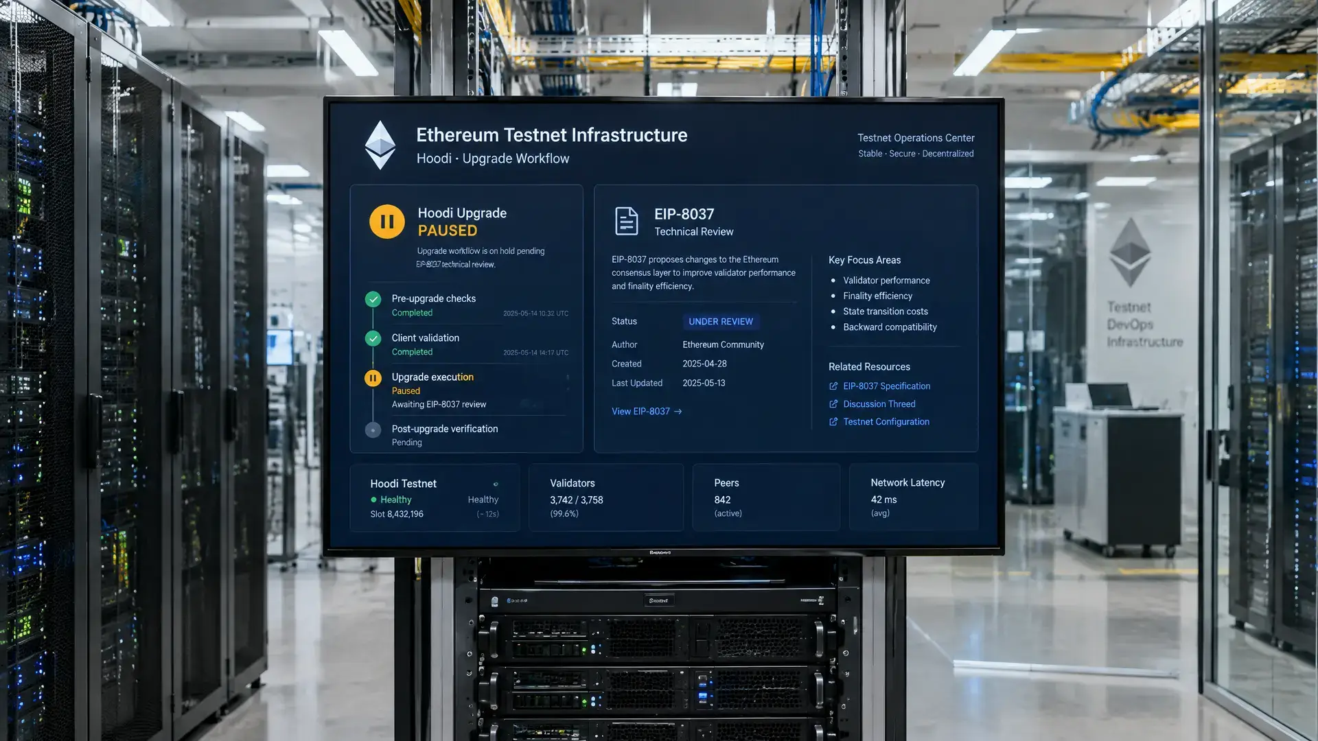 Ethereum stelt Glamsterdam-test op Hoodi uit na EIP-8037-onderzoek