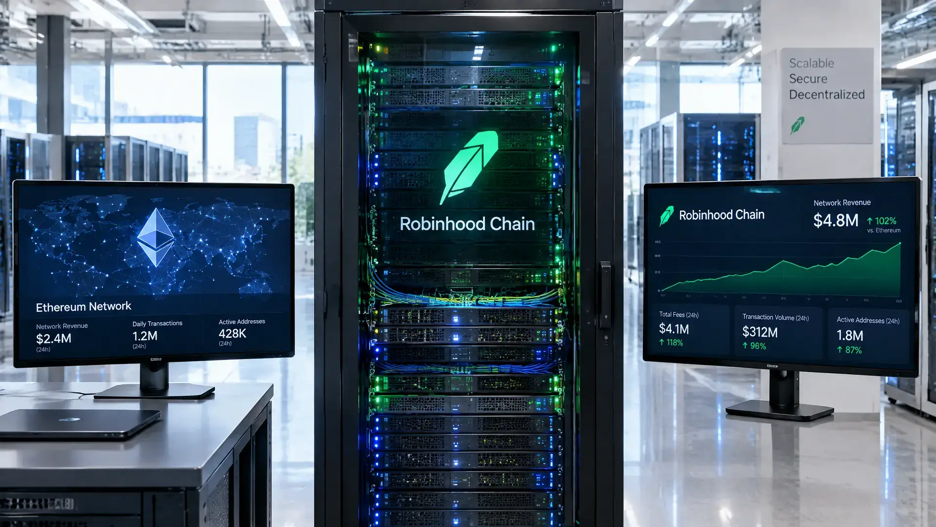 Ethereum verdient minder dan Robinhood Chain in eerste kwartaal