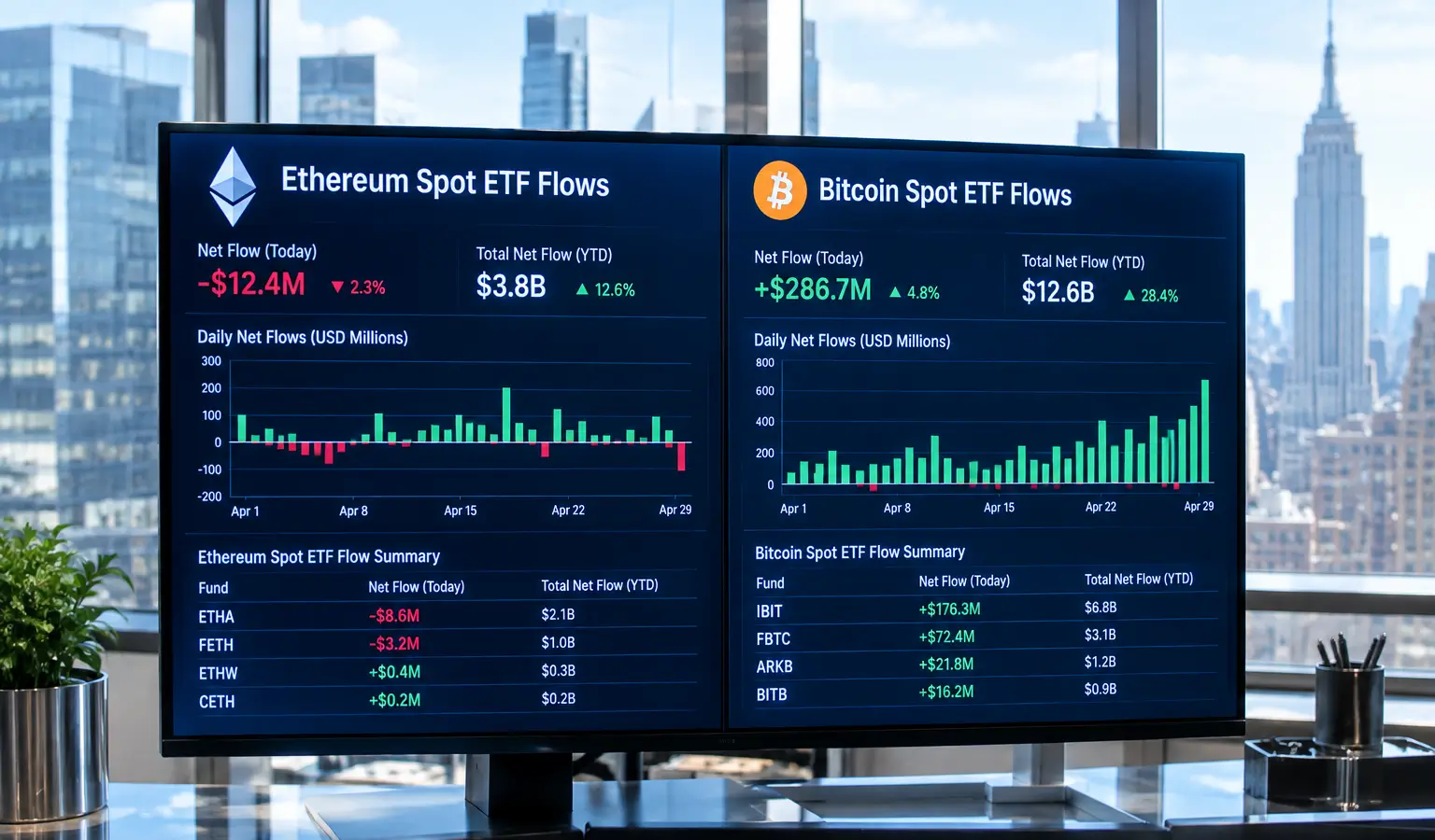 Ethereum-ETF's breken instroomreeks, Bitcoin-fondsen kopen door
