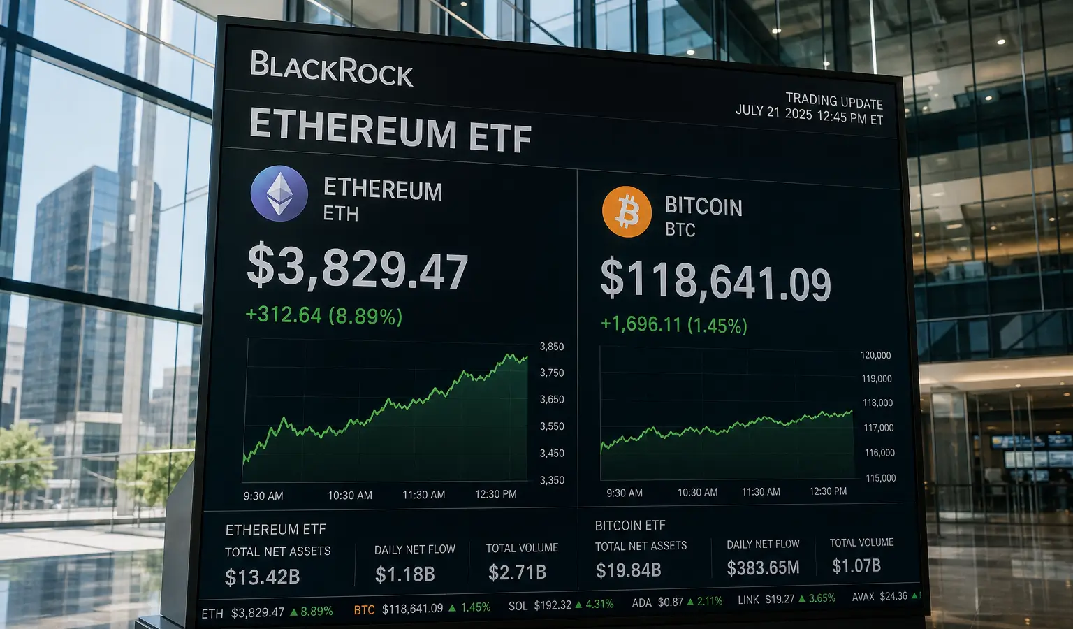 Ethereum Pulls Ahead of Bitcoin on ETF Inflows
