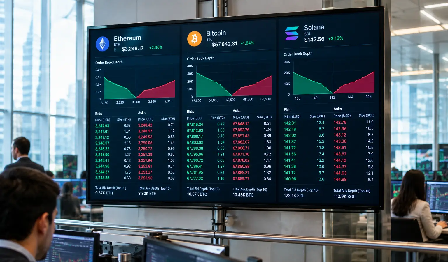 Ethereum wordt drukker verhandeld ondanks dunner orderboek