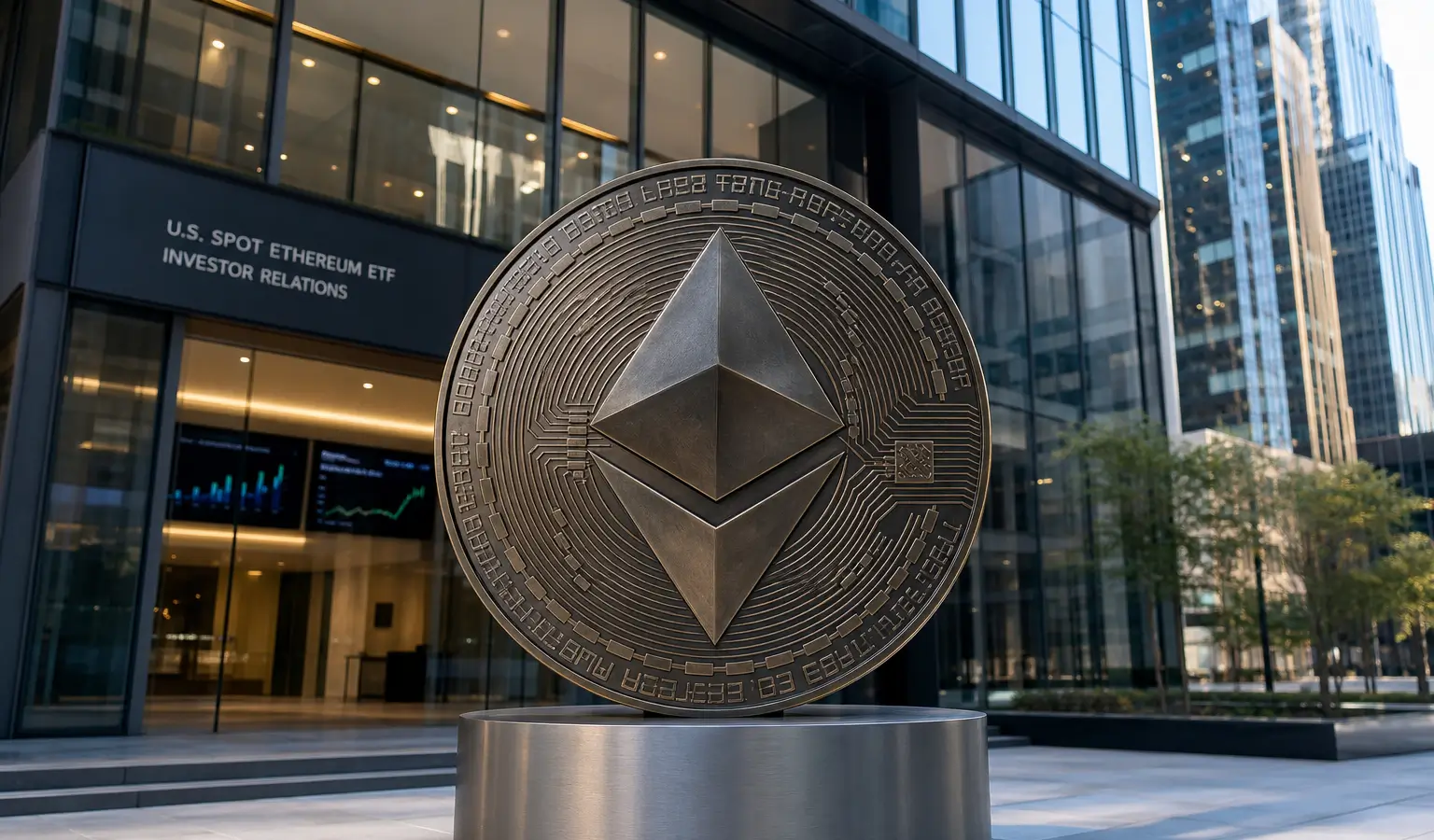 Whales de Ethereum compram na queda enquanto os ETFs regressam às entradas
