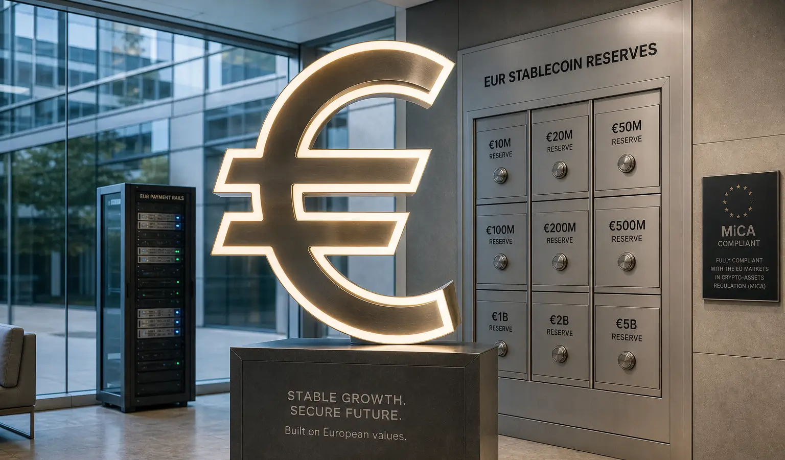 Euro stablecoins blijven achter bij dollar op onchain markt