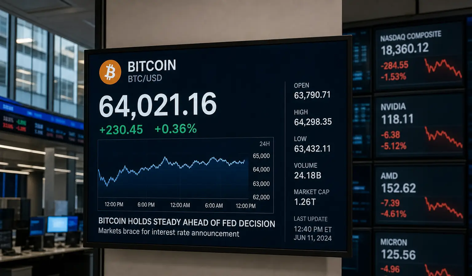 Fed-besluit weegt zwaarder op Nasdaq dan op Bitcoin