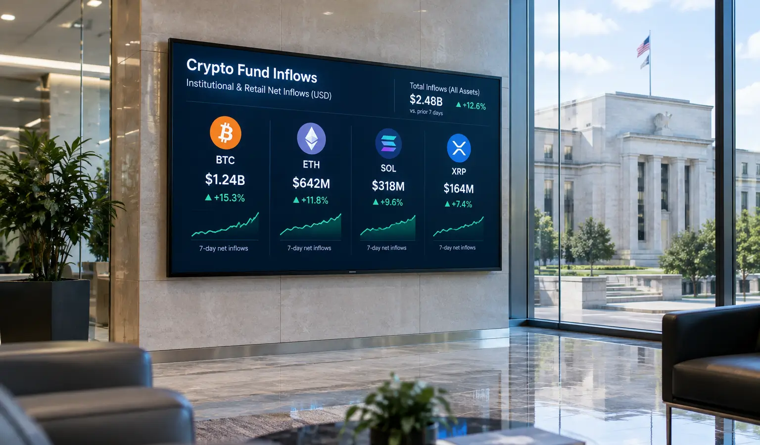 Fed-verhoging houdt crypto niet tegen: $3,55 miljard instroom