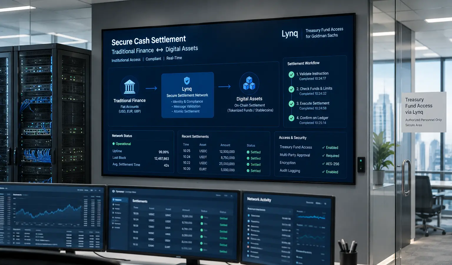 Goldman Sachs opent Treasury-fonds voor crypto via Lynq