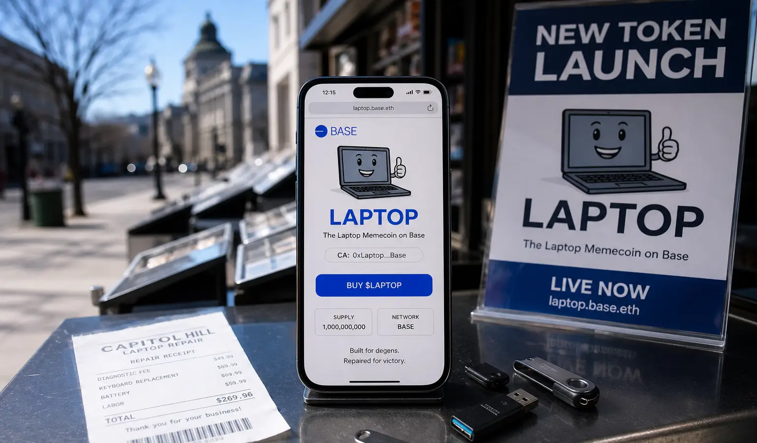 Hunter Biden lanceert LAPTOP-memecoin op Base