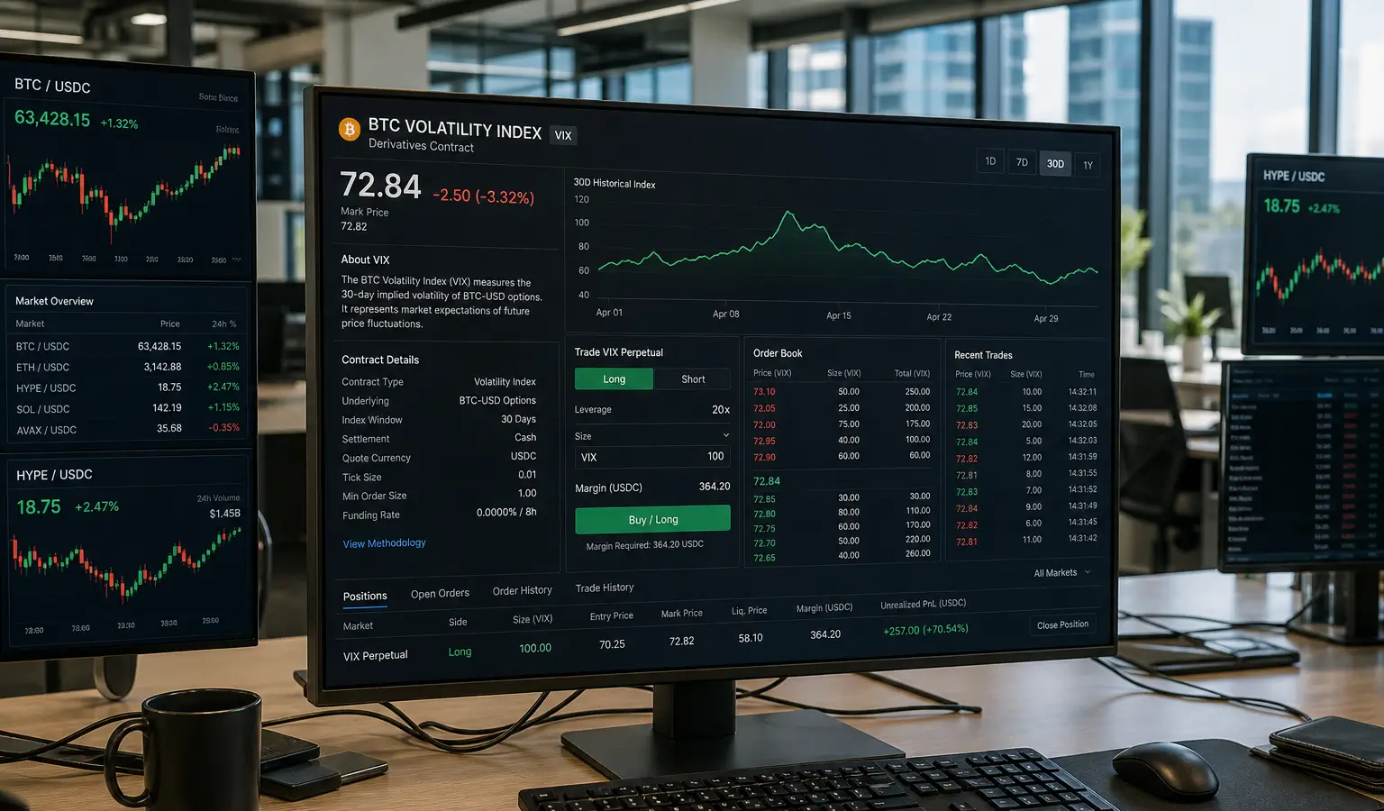 Hyperliquid lanza un perpetual BVIV para la volatilidad de Bitcoin