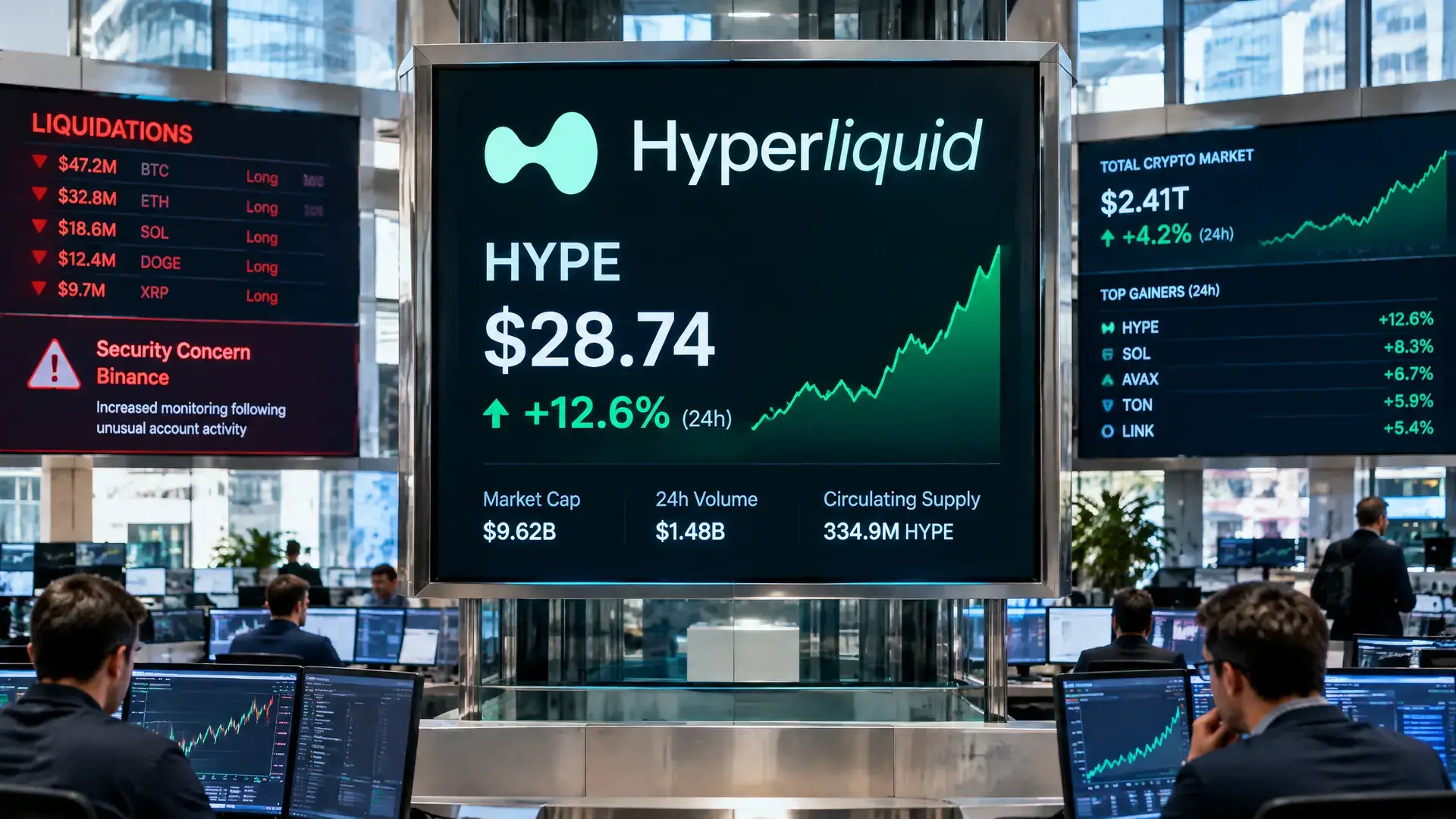 Hyperliquid stijgt 18% terwijl Binance-vrees cryptomarkt raakt