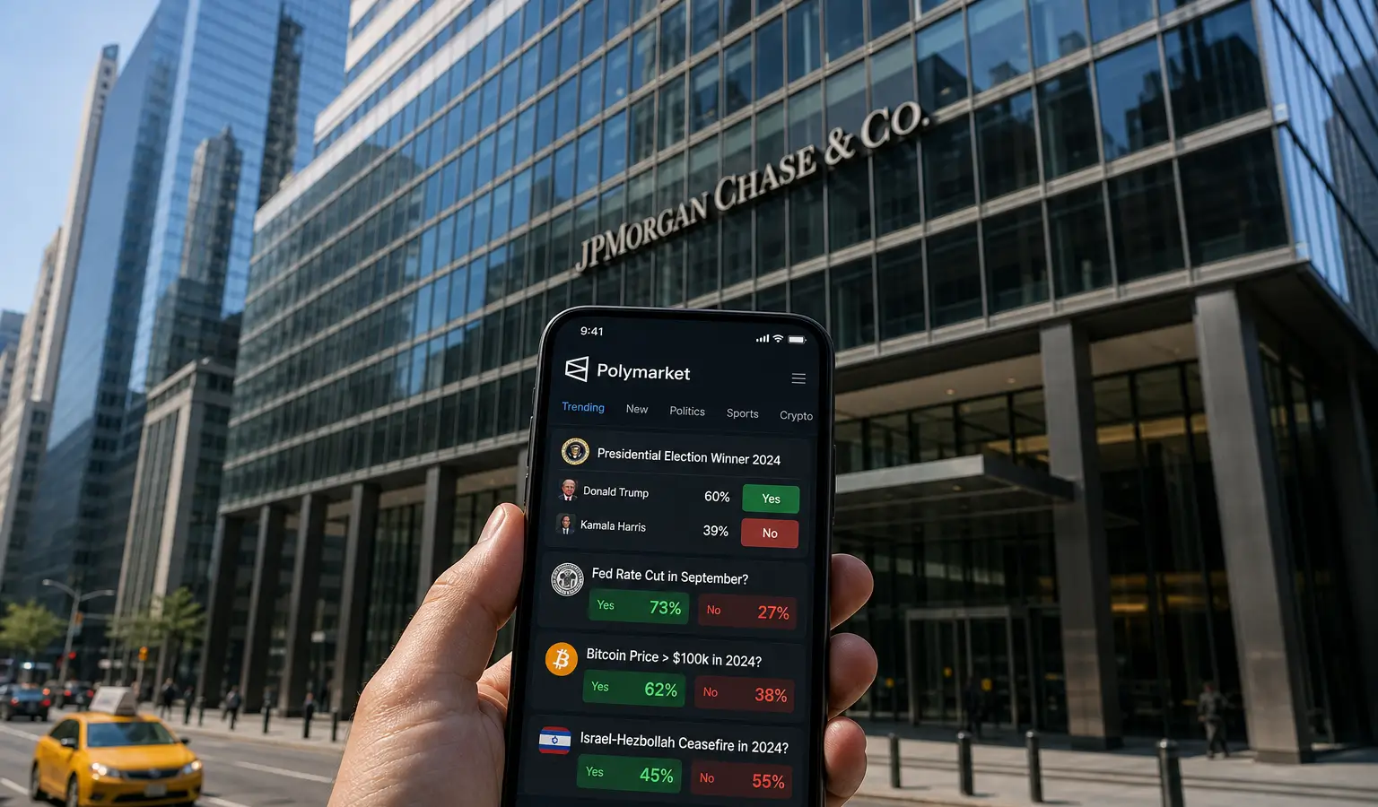 JPMorgan verbreekt bankrelatie met Polymarket