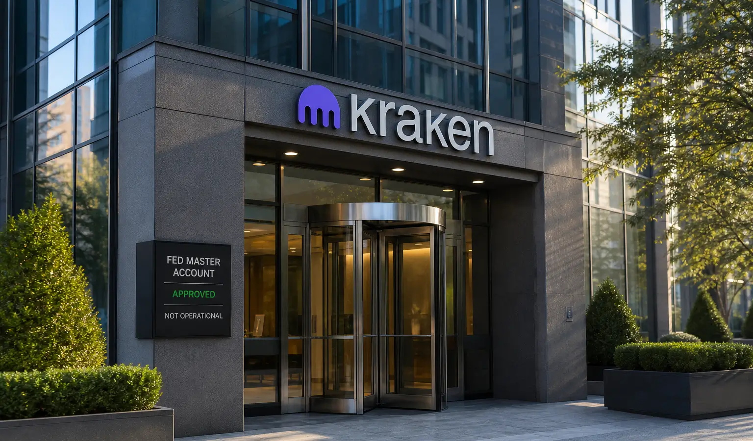 Kraken wacht nog op live Fed-masteraccount