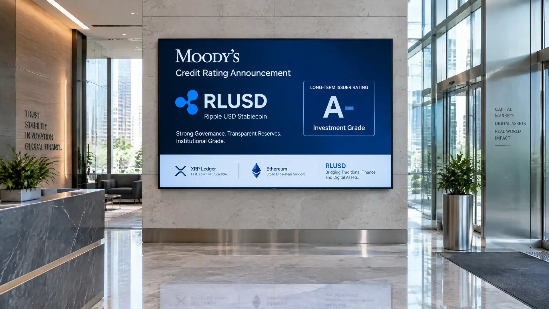 Moody's geeft Ripple's RLUSD investment-grade rating