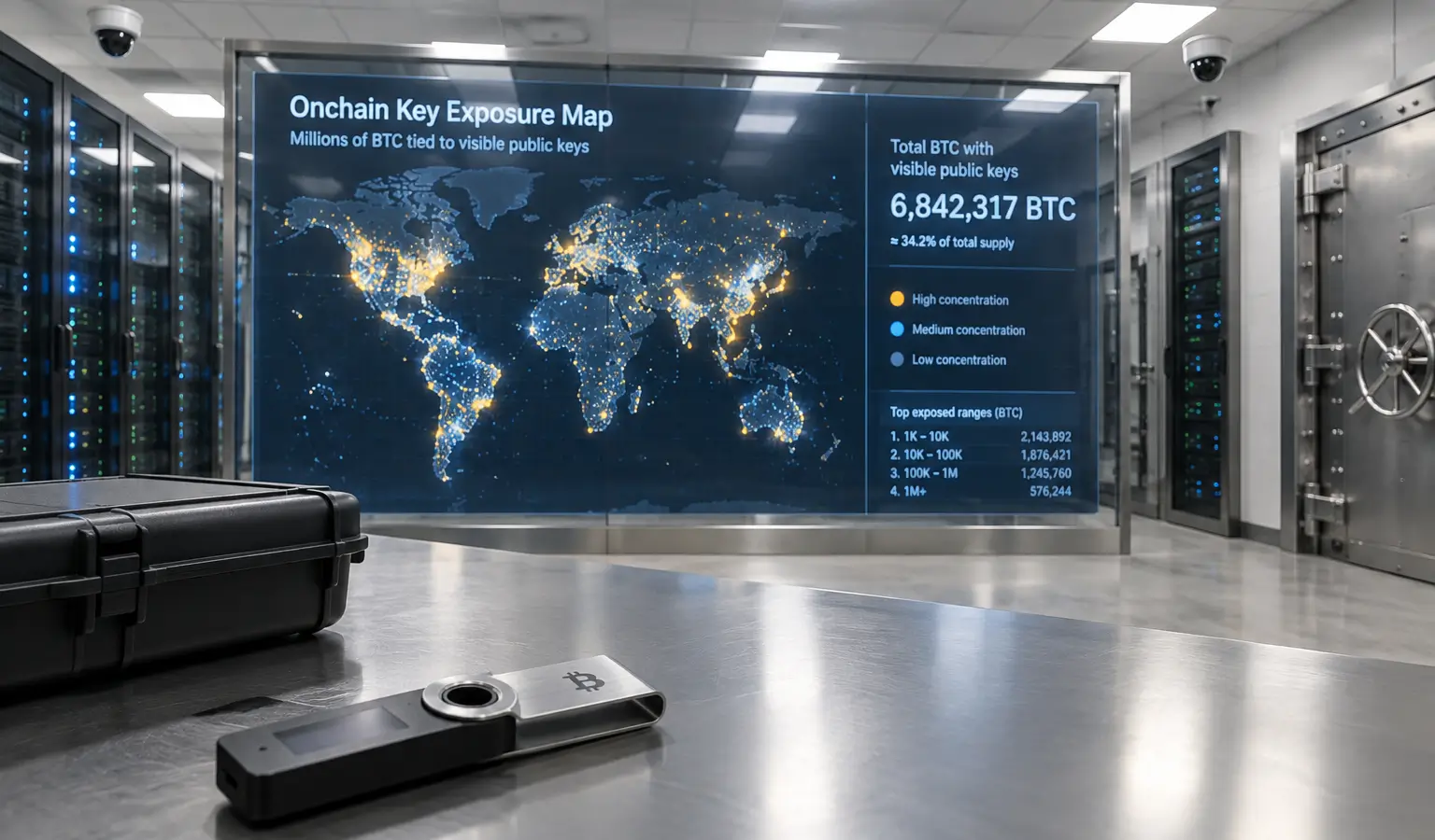 Meer dan 6 miljoen Bitcoin zichtbaar via publieke sleutels