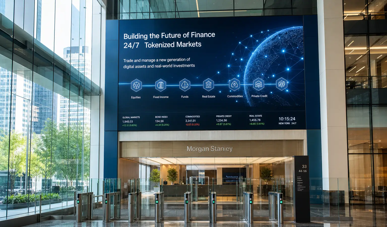 Morgan Stanley Sees Banking Hours Fading as Tokenization Grows