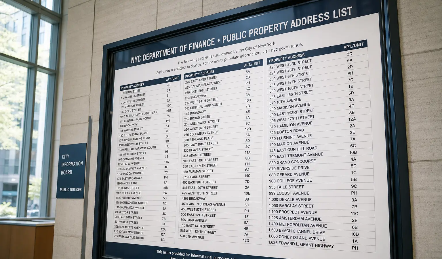 New York publiceert adreslijst van 31.000 dure woningen