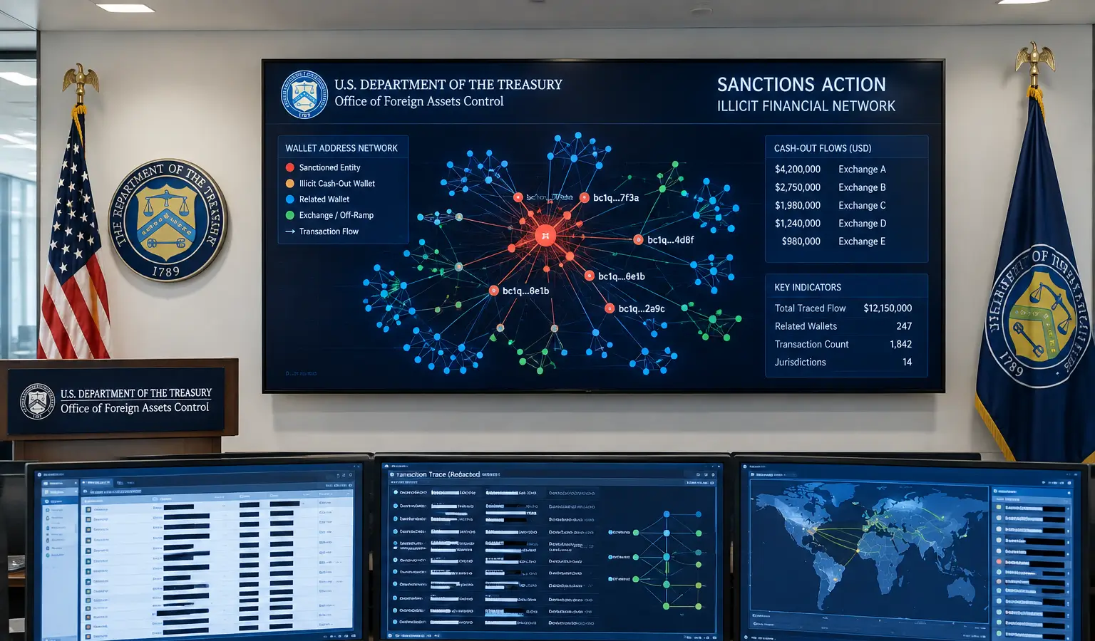 OFAC treft 7 crypto wallets rond TdA en Prometheus