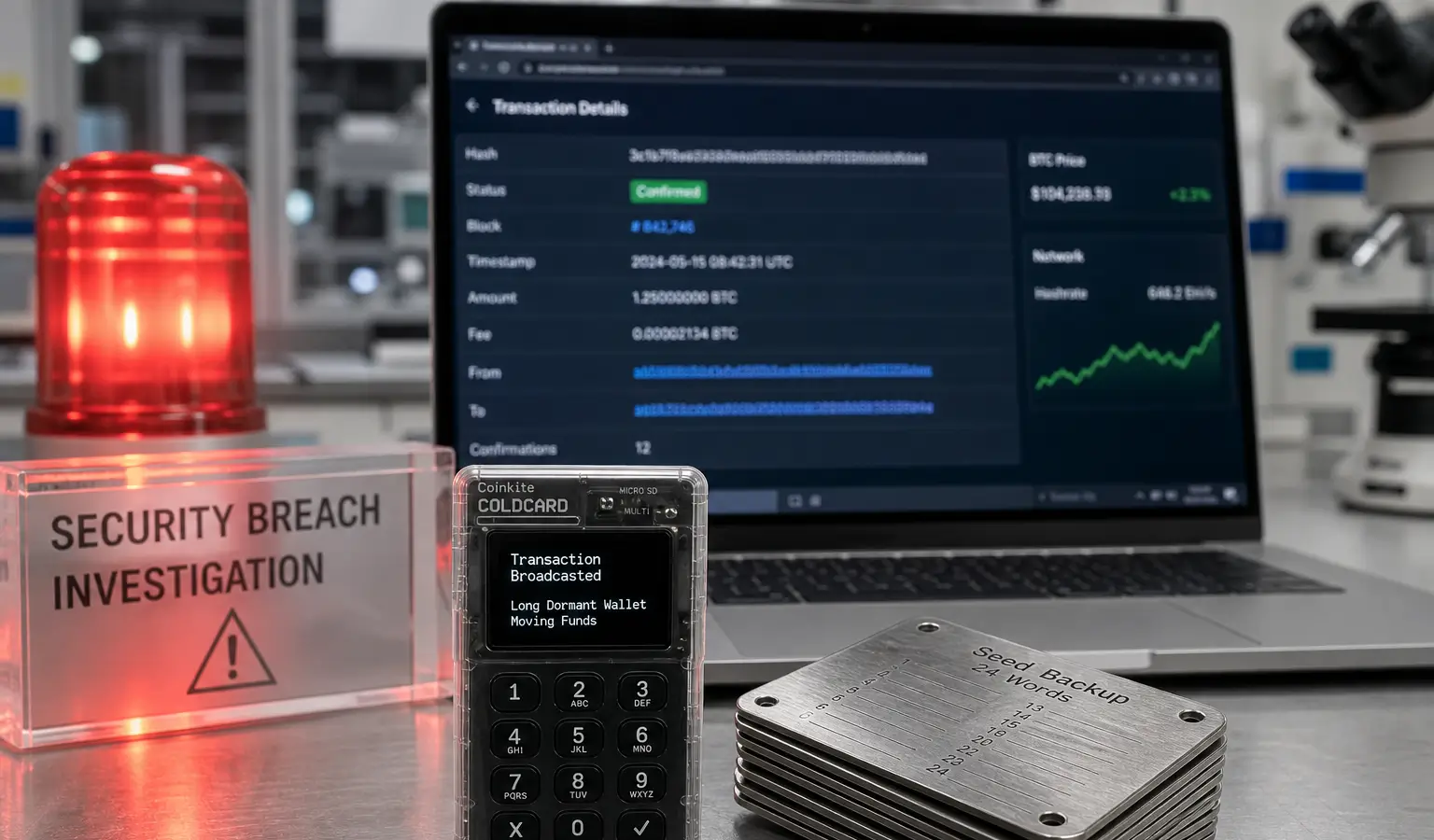 Old Bitcoin Wallet Moves $31 Million After Coldcard Hack