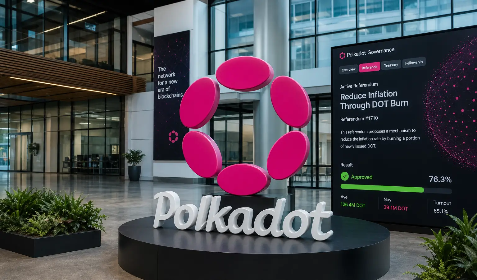 Polkadot stimmt für DOT-Burn rund um JAMKB und Kurs steigt