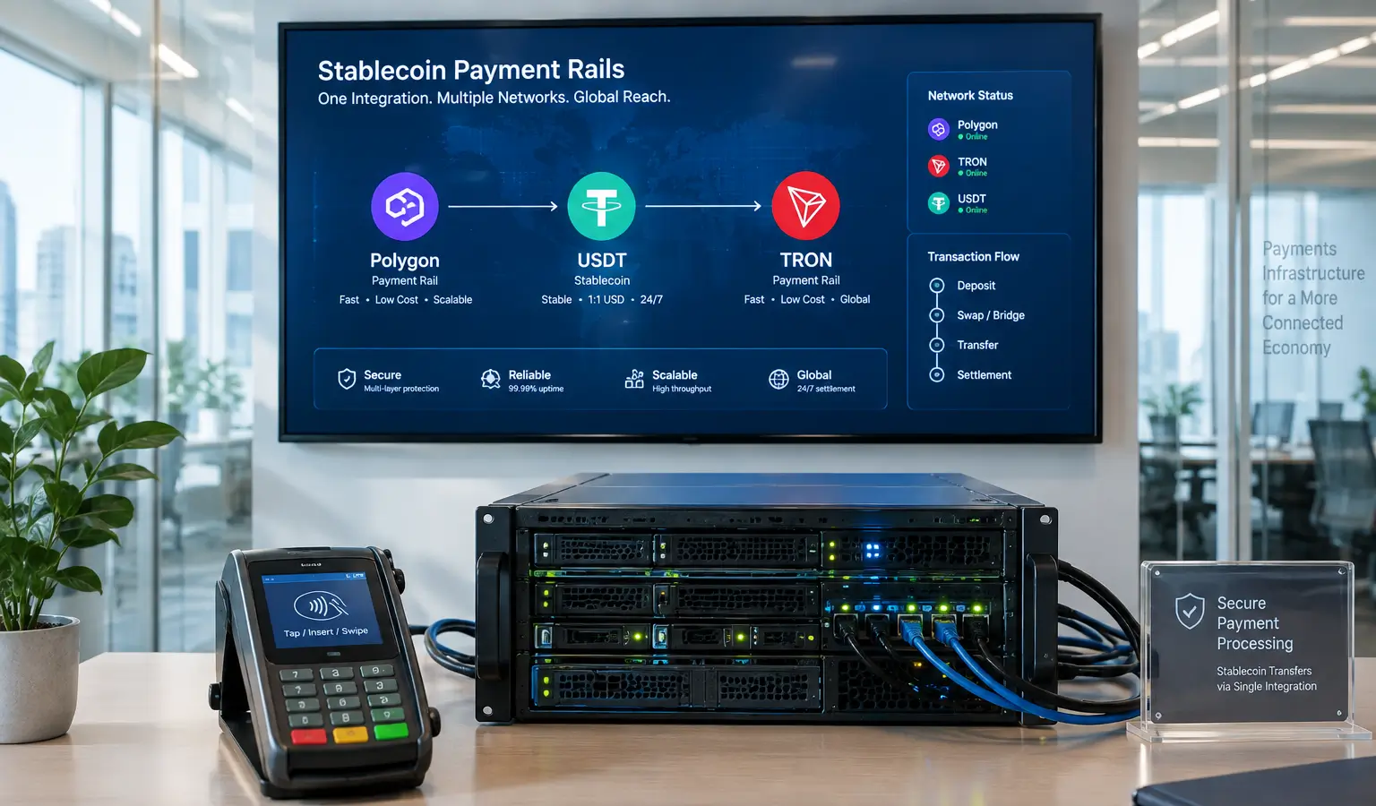 Polygon koppelt TRON aan Open Money Stack voor USDT-betalingen