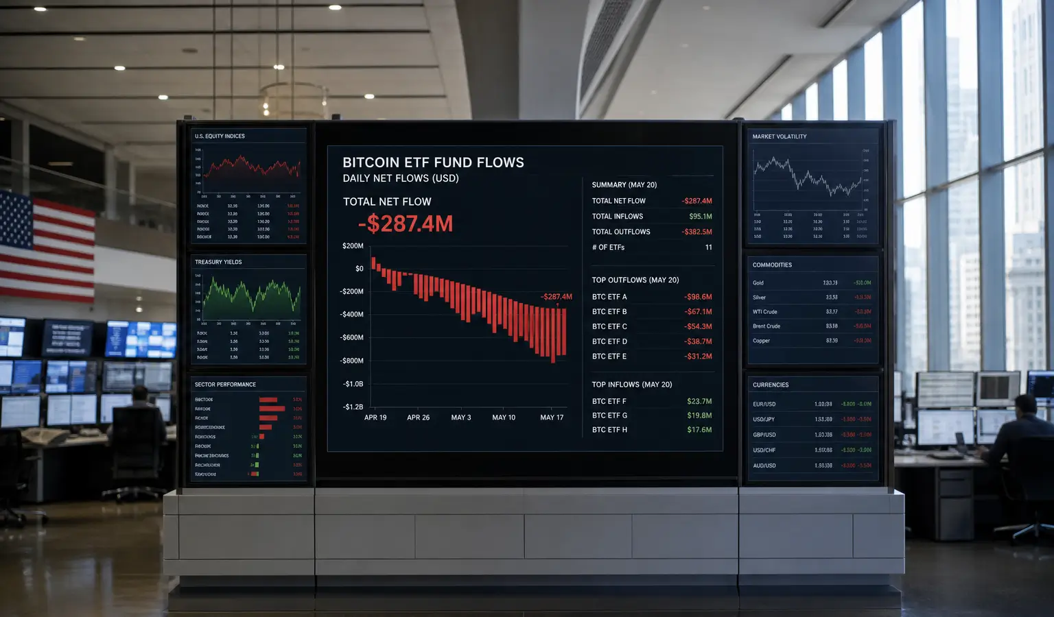 L’uscita record di 6,35 miliardi di dollari dagli ETF Bitcoin USA sembra rallentare
