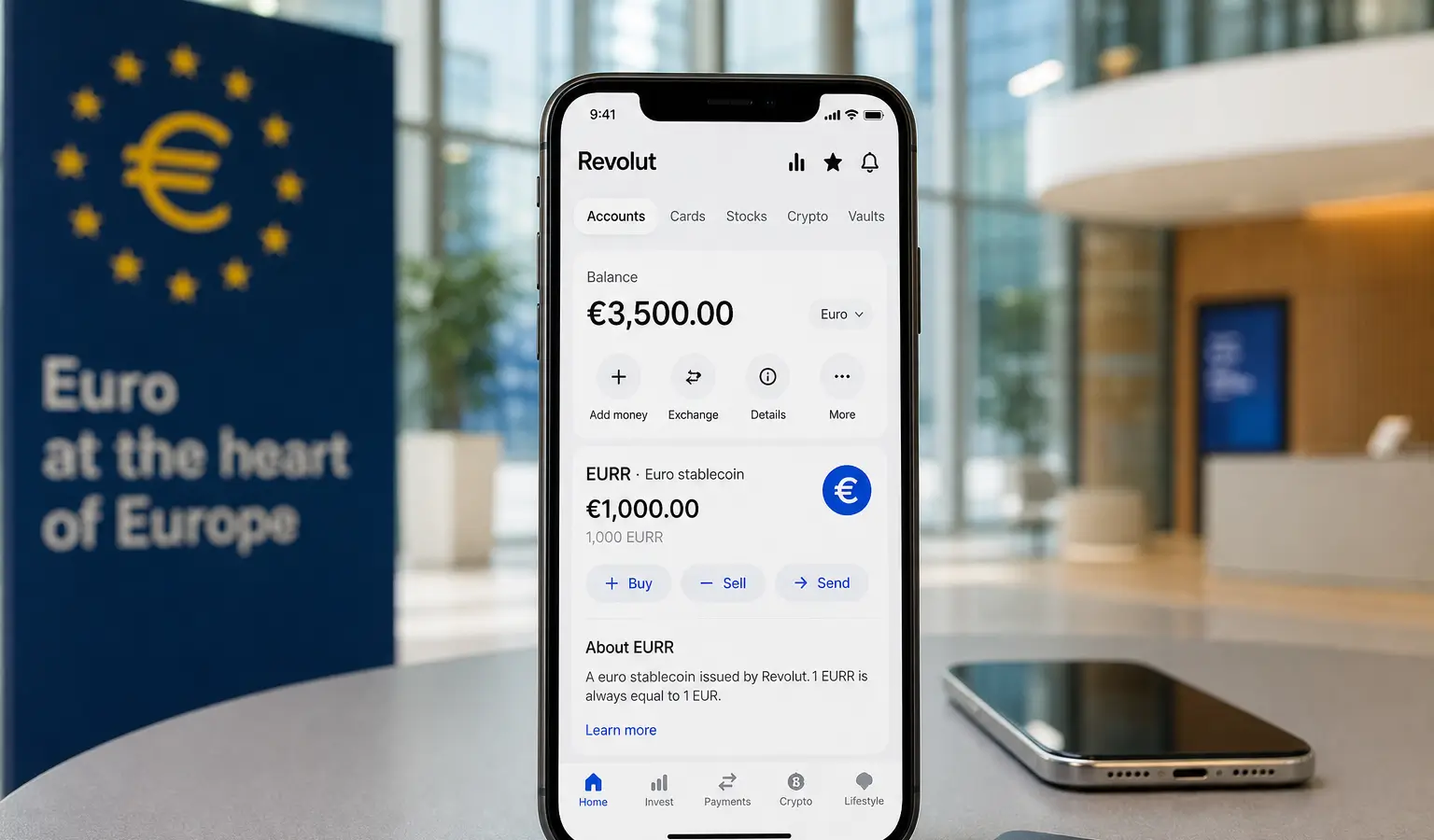 Revolut uruchamia euro stablecoin EURR w Europie