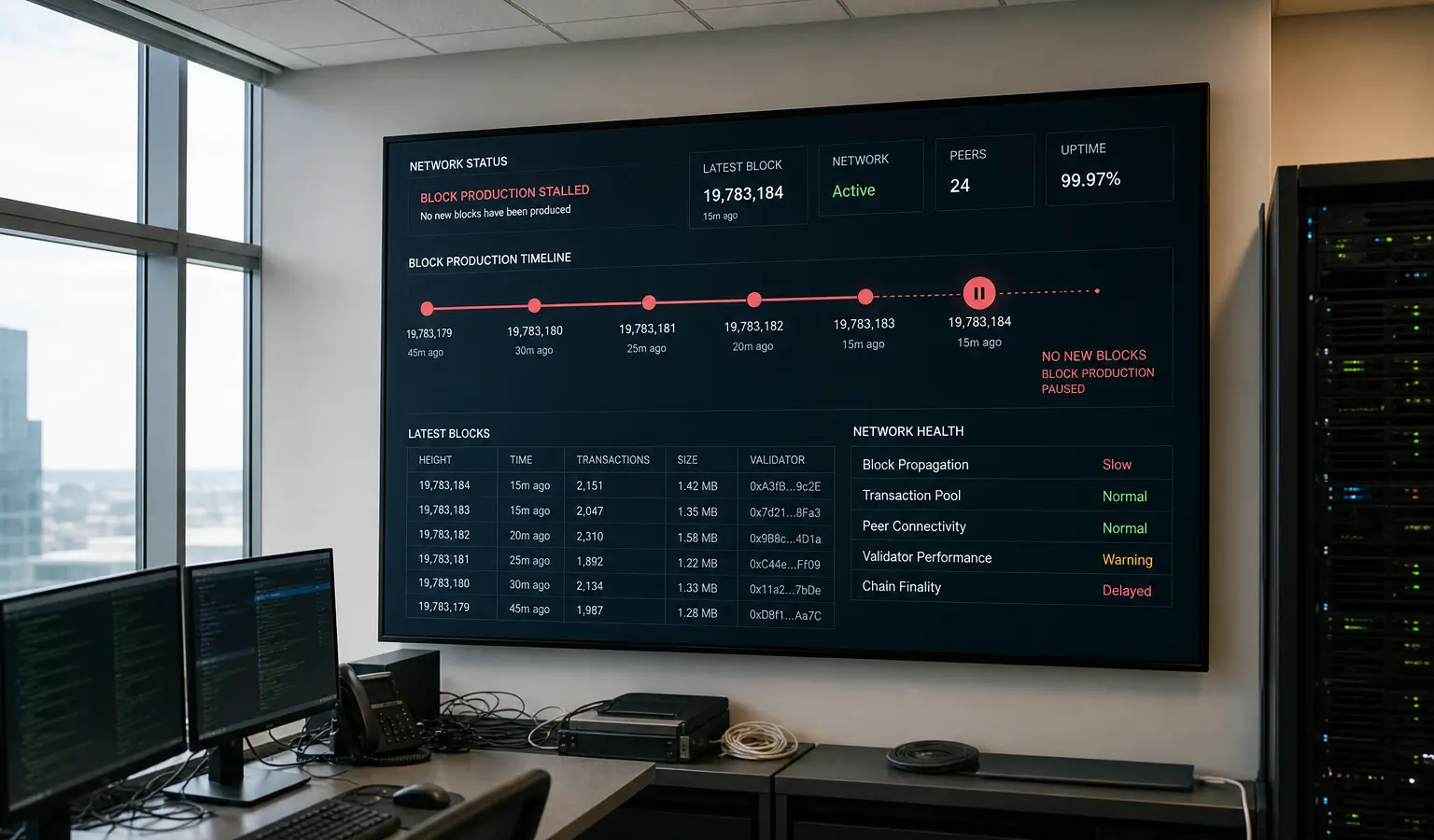 Robinhood Chain valt stil na 14 minuten zonder blocks