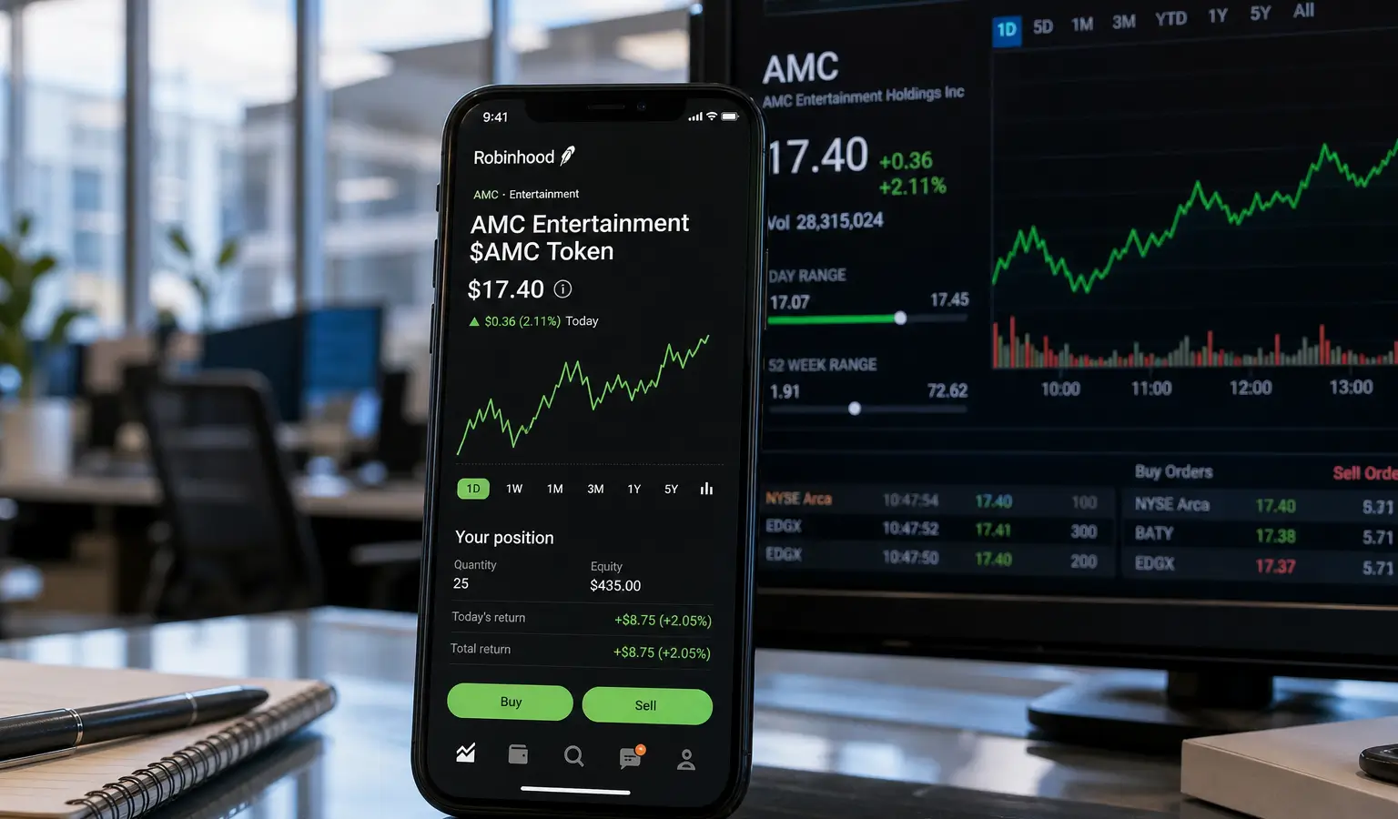 Robinhood verdedigt stock tokens in conflict met AMC