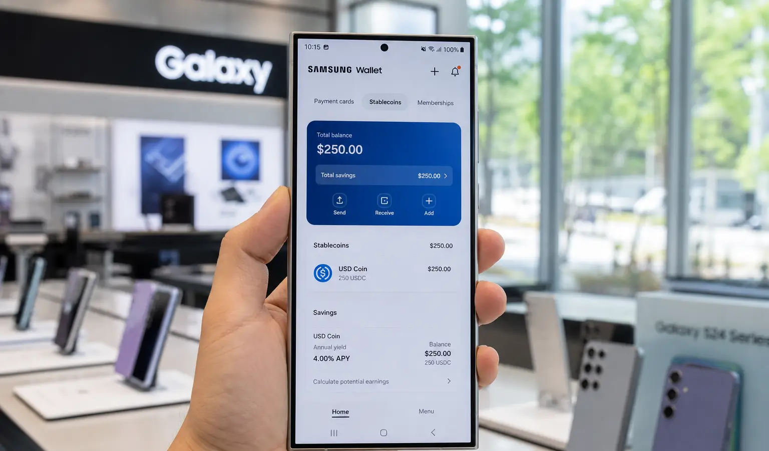 Samsung Brings Stablecoins to 800 Million Phones