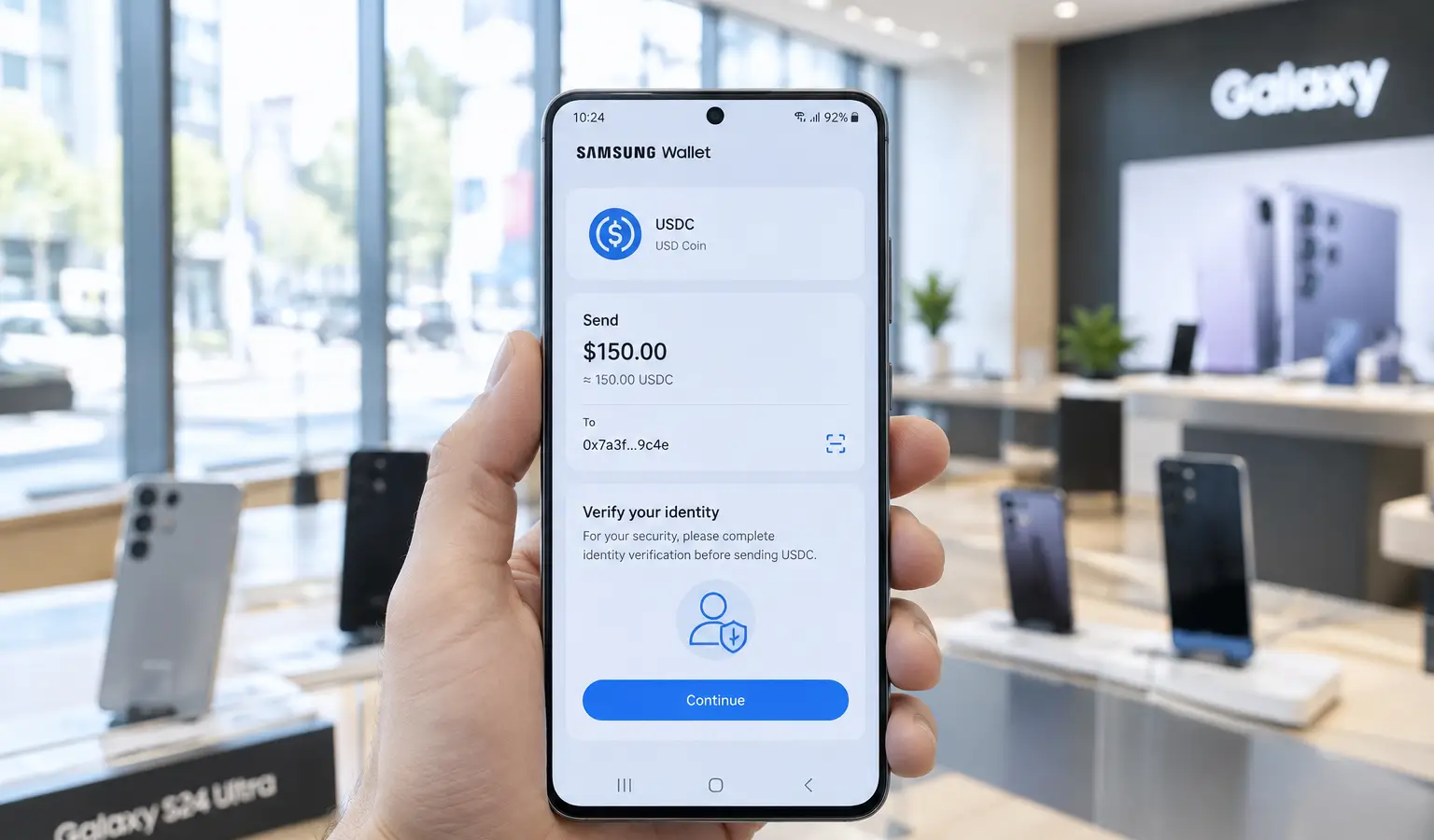 Samsung Wallet voegt USDC toe op 82 miljoen Galaxy-toestellen