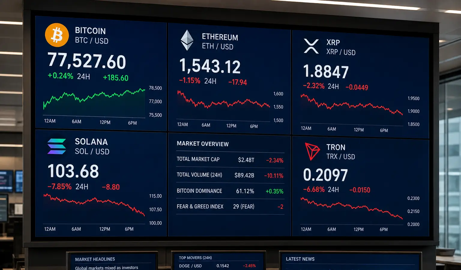 Solana en Tron trekken cryptodaling na Iran-aanval