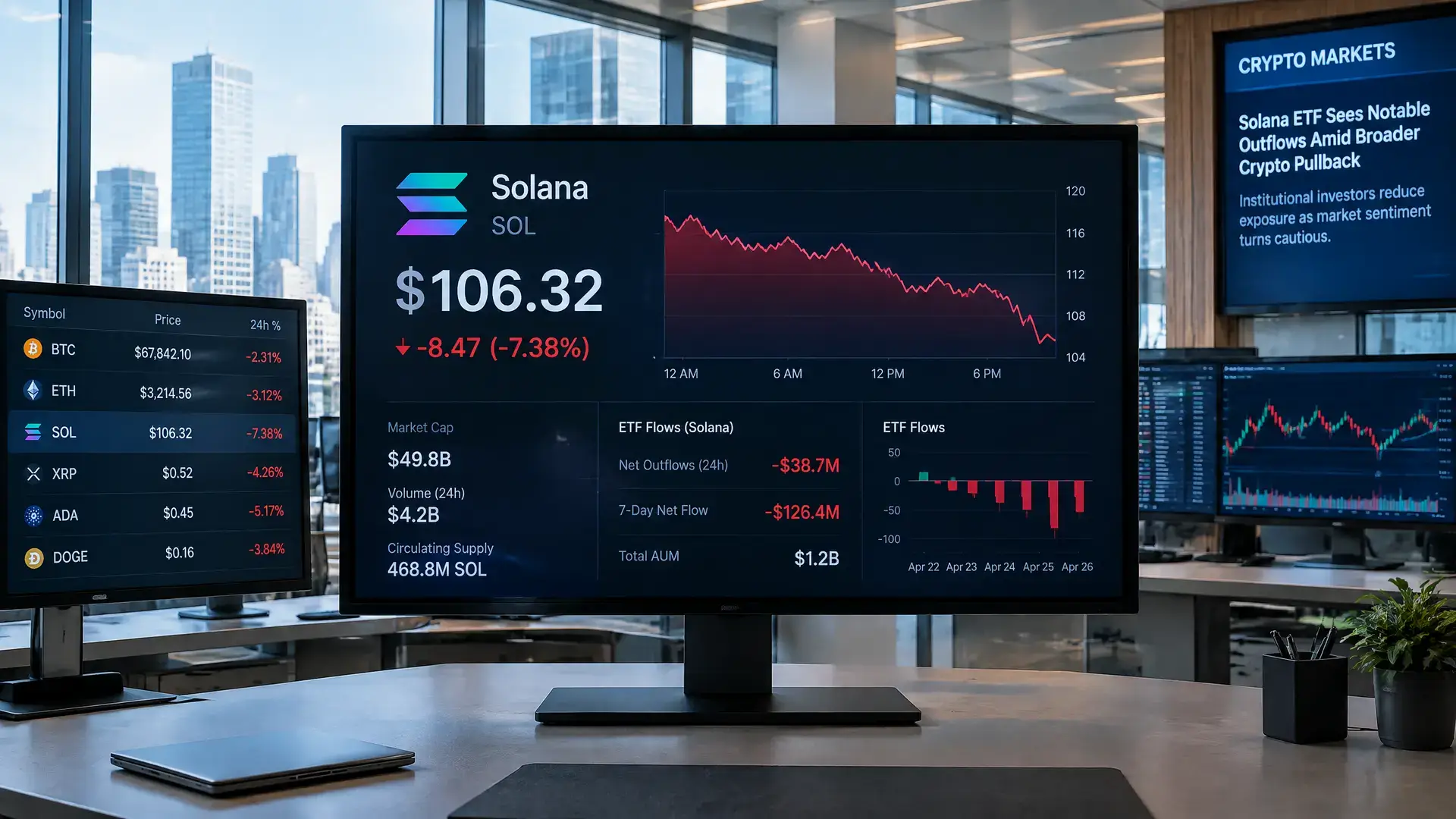 Solana rond $106 terwijl Alpenglow en ETF-uitstroom botsen